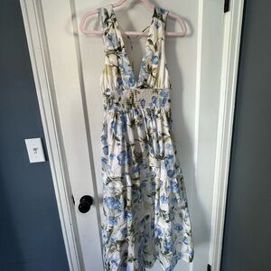 Abercrombie & Fitch Blue Floral Midi Dress NWOT